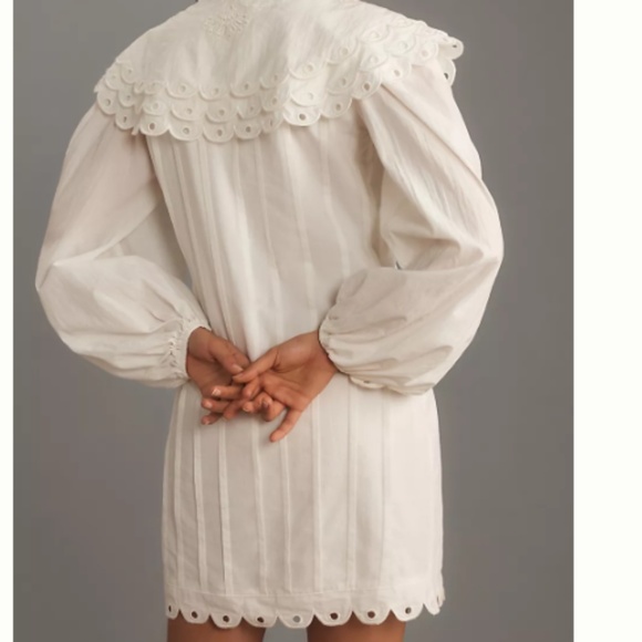 NWT Farm Rio Long-Sleeve Embellished Collared Mini Dress SIZE M - Picture 3 of 4